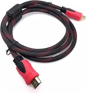 cable AB-105F Deluxe Digital HDMI TO HD High-speed, [1M], extra-durable braided cable With Copper Core (Black)