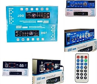 Sound DG7 Multi-Function Audio Power Amplifier – Supports 4 Speakers & 2 Microphones – USB/SD/AUX – Remote Control جهاز امبليفاير 6 سماعة 2 ميكروفون