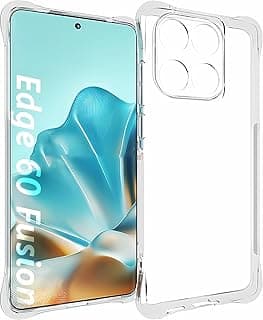 Compatible with Motorola Edge 60 and Edge 60s Fusion 5G Clear Case with Airbag Drop Protection, Anti-Yellowing and Scratch-Resistant, TPU Bumper