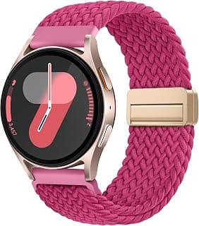 سوار معدني مغناطيسي مقاس 22 مم متوافق مع Redmi Watch 5 Active/5 Lite/سامسونج Galaxy Watch 3 45mm/Watch 46mm/Gear S3/هواوي watch GT6 GT5 46MM/GT2E/GT6 Pro/GT 5 Pro/Amazfit GTR 4/3، سوار رياضي من النايلون المضفر القابل للتمدد