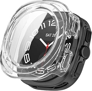 جراب لساعة سامسونج Galaxy Watch Ultra مقاس 47mm (2025/2024) جراب PC مع واقي شاشة لساعة سامسونج Galaxy Watch Ultra مقاس 47mm (شفاف، 47mm)