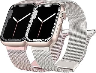 سوار متوافق مع ساعة ابل مقاس 49 مم 45 مم 44 مم 42 مم، سوار بديل متوافق مع iWatch Series 8 7 6 5 4 3 2 1 SE للرجال والنساء (عبوة من 2)