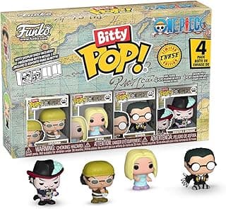 مجسمات Bitty Pop! ون بيس - يوسوب، كايا، كورو، ومجسم مفاجأة صغير - 0.9 بوصة (2.2 سم) قابلة للتجميع - تشمل رف عرض قابل للتكديس - فكرة هدية - توزيعات حفلات - زينة كيك