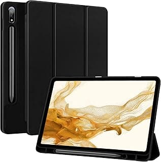 Case for Samsung Galaxy Tab S8 2022/Tab S7 2020 11 Inch (SM-X700/X706/T870/T875/T878), Slim Protective Case, Multi-Angle Adjustable, with S Pen Holder and Auto Wake/Sleep Feature (Black)