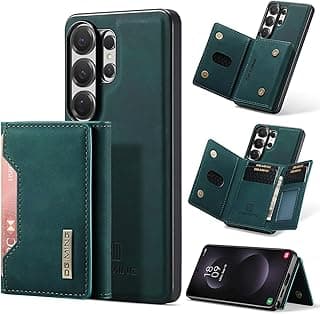 Wallet Case Compatible with samsung galaxy S26 ultra DG.MING Premium Leather Phone Case Back Cover Magnetic Detachable with Trifold Wallet Card Holder Pocket for samsung S26 ultra (green)
