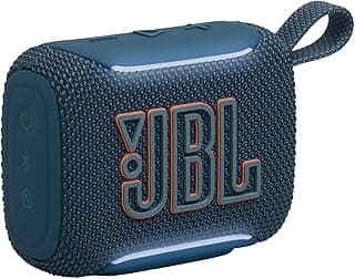 JBL مكبر صوت بلوتوث جو 5 محمول للغاية مع صوت JBL برو كبير وصوت جهوري قوي واقتران اير تاتش وتصميم مقاوم للماء ووقت تشغيل 10 ساعات، ازرق