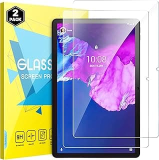 واقي شاشة MoKo [قطعتان] متوافق مع لينوفو Tab P11 Plus 2021 (TB-J616F/607F) و P11 2020 (TB-J606) مقاس 11 بوصة، واقي شاشة زجاجي مقوى شفاف عالي الوضوح بصلابة 9H