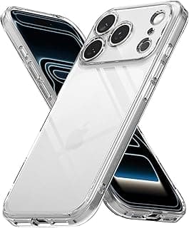 Ringke Fusion for iPhone 17 Pro Case [Scratch-Resistant] [Full Coverage Camera Protection] Slim Transparent Shockproof Bumper Cover with Dual Strap Holes for Crossbody Strap - Clear