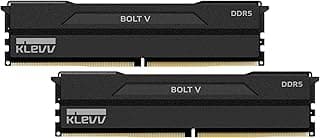 KLEVV BOLT V DDR5 32GB (2x 16GB) 6000MT/s CL28 Gaming Memory RAM kit XMP 3.0 Non-RGB High Performance Overclocking 28-36-36-76, Game faster with ulrta-low CL28