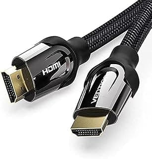 كابل HDMI مضفر بالنايلون 15 متر معدني لون أسود