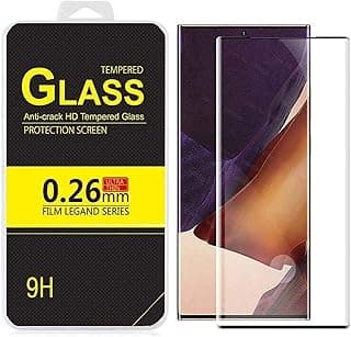 Kugi 9D Curved Edge to Edge Fit Protection Tempered Glass Full Glue Screen Protector For Samsung Galaxy Note 20 Ultra (Black)