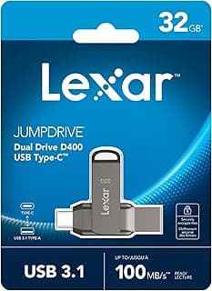 فلاش ميموري جامب درايف مزدوج بمنفذ USB 3.0 نوع سي بتردد D35c/s وسعة 32 جيجابايت من ليكسار