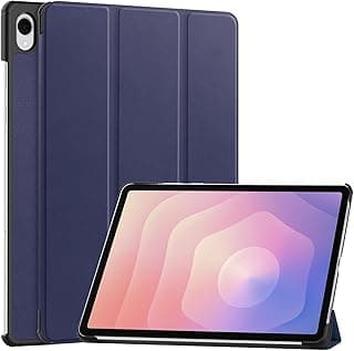 جراب فوليوم نحيف لجهاز سامسونج Galaxy Tab S11 (11 بوصة) 2025 SM-X730/SM-X736B – غطاء ذكي مع خاصية الفتح/الغلق التلقائي، حامل قابل للتعديل، غطاء صلب خفيف الوزن ومضاد للصدمات - أزرق داكن