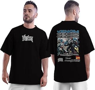 Venom Print Oversized T-Shirt for Men