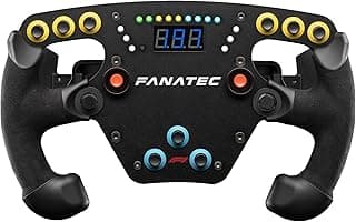 FANATEC Sim Racing ClubSport Steering Wheel F1 Esports V2 – Officially Licensed Formula 1 Product, Alcantara Handles, LED Display, Magnetic Shift Flippers, Integrated Vibration Motors – PC