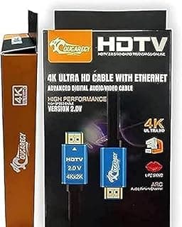 كابل HDMI عالي السرعة مع ايثرنت اتش اي سي ايه ار ثلاثي الأبعاد 18 جيجابايت في الثانية عرض النطاق الترددي ذكر إلى 10 متر 4K@60Hz UHD - لون أسود
