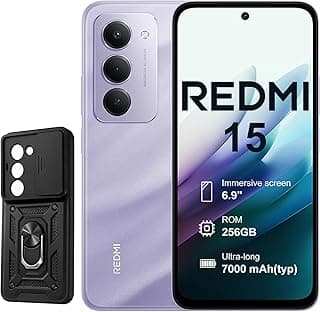 موبايل شاومي ريدمي 15 شبكة الجيل الرابع 4G (بذاكرة 256 وذاكرة رام 8) جيجابايت ومعالج سناب دراجون 685 وبطارية 7000 مللي امبير في الساعة، شاشة 6.9 بوصة 120 هرتز وكاميرا مزدوجة 50 ميجابيكسل - أرجواني