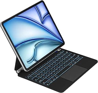 Keyboard Case for iPad Air 13 inch 2024-M2 and iPad Pro 12.9 12.9 inch 6th/5th/4th/3rd Gen, Magic Keyboard iPad Pro 12.9 - Floating Cantilever Stand, Multi-Touch Trackpad, 7 Colors Backlight