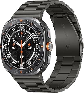 أحزمة بدون فجوات متوافقة مع ساعة سامسونج Galaxy Watch Ultra 7/6/5/4/FE مقاس 44 مم 40 مم / Watch 6 Classic مقاس 47 مم 43 مم / Watch 5 Pro مقاس 45 مم / Watch 4 Classic، سوار معدني 20 مم 22 مم للنساء والرجال