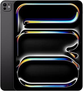 Apple iPad Pro 13-inch (M4): Ultra Retina XDR display, 2TB, Landscape 12MP Front Camera/12MP Back Camera, LiDAR scanner, Wi-Fi 6E, Face ID, All-Day Battery Life, Nano-texture glass - Space Black