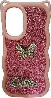 Diamond Butterfly Design Silicone Back Cover for Samsung Galaxy A26 - Pink