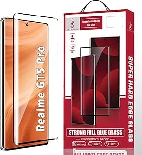 Dl3 Mobilak Screen Protector for Realme GT5 Pro, Tempered Glass Screen Saver Premium HD Protective, Scratch Resistant, NO-Bubble, 9H Hardness, Full Coverage Film