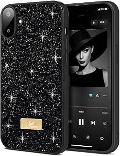 Case For Samsung Galaxy A07 4G Case Glitter, Sparkle Diamond Crystal Bling Case with Bling, Ultra Thin Lightweight Full Body Shockproof Anti-Scratch Protective Cover (Black)