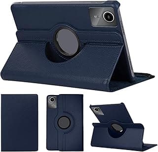 Dl3 Mobilak Protective Cover for Lenovo Tab M11/Tab K11 LTE 11" 2024, 360° Rotatable Smart Stand, Leather Folio Flip Cover with Multi-Angle Viewing, Auto Wake Sleep (Blue)