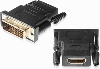 محول HDMI أنثى إلى DVI-D ذكر ( 24+ 1 سن)، يدعم دقة العرض الكاملة فل اتش دي 1080 بكسل، لتوصيل كابل HDMI بالتلفزيون وشاشة الكمبيوتر، مزود بلمسات بطلاء ذهبي