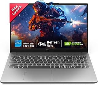 لابتوب ألعاب ال او كيو اسينشال 15IAX9E: معالج كور i5-12450HX، ذاكرة رام 12 جيجابايت ووسيط تخزين SSD 512 جيجابايت بطاقة RTX 3050 6 جيجابايت شاشة 15.6 بوصة FHD-144Hz-300 نيتس، رمادي، ويندوز 11 من لينوفو