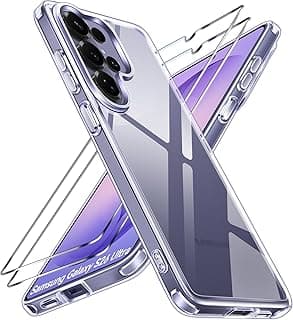 3-in-1 Case for Samsung Galaxy S26 Ultra 5G 6.9'' with 2 Pack Tempered Glass Screen Protector, [Military Grade Drop Protection] Slim Silicone Phone Case Clear [Anti-Scratch][Non-Yellowing]