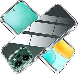 جراب متوافق مع Oppo Reno 14 FS 5G / Oppo Reno 14F 5G، جراب سيليكون TPU شفاف مرن مقاوم للخدش - شفاف
