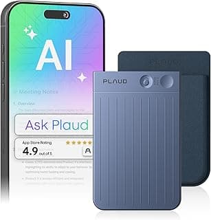 مسجل صوت ذكي PLAUD Note أزرق كحلي مع جراب أزرق داكن