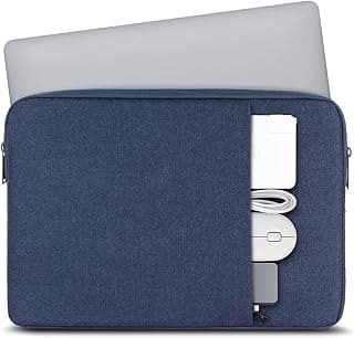 15.6 Inch Laptop Sleeve Case Waterproof Shockproof Slim Laptop Bag with Zipper Pockets for Storage for MacBook and Tablets – Perfect for Travel and Daily Use (Dark Blue)
