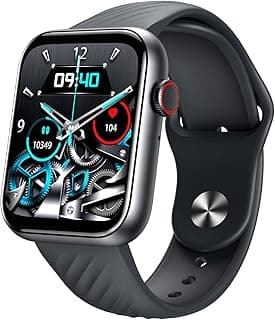ICON-2 Smartwatch with BT Calling, 1.83" HD Display, 550 nits Peak Brightness, Functional Crown, IP68, 150+ Watch Faces, 24Hr Health Monitor and Voice Assistant (Black)