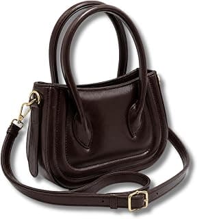 1689 Women’s Elegant PU Leather Handbag | Classic Top Handle Shoulder & Crossbody Bag | Gold Hardware | Zipper Closure | 16×26×8 CM