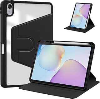 جراب هجين متوافق مع هواوي Matepad 11.5 بوصة 2025، غطاء بمسند متعدد الزوايا مع مكان للقلم وحماية كاملة (أسود)