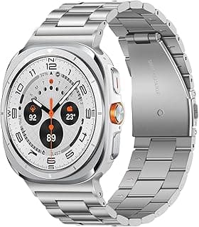No Gap Bands Compatible with Samsung Galaxy Watch Ultra 7/6/5/4/FE Band 44mm 40mm/Watch 6 Classic Band 47mm 43mm/Watch 5 Pro 45mm/Watch 4 Classic, 20mm 22mm Metal Strap for Women Men