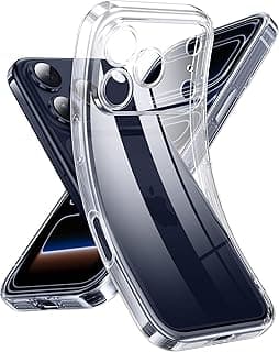 Supdeal Clear Case for iPhone 17 Pro Max, Never Yellow with Camera Protection, Ultra Thin and Lightweight Transparent Silicone Cover, 6.9 Inches, Transparent