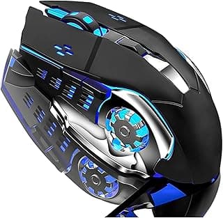 Wireless Gaming Mouse - Bluetooth & USB Dual Connectivity, Ergonomic Design, Adjustable DPI, Silent Click, RGB Backlit Gaming Mouse for PC, Laptop, MacBook, and Gaming Consoles (Black)