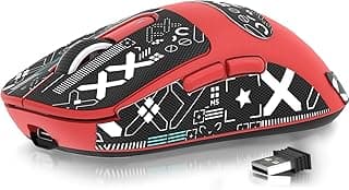 ماوس العاب لاسلكي شارك X3 من اتاك، 49 غرام بلوتوث/2.4G/USB-C، مستشعر PAW3395 26K DPI وعمر بطارية 200 ساعة، شريط ازرار قابل للبرمجة، ملحقات العاب للكمبيوتر واللابتوب وماك