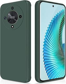 جراب سيليكون رفيع لموبايل هونر ماجيك 6 لايت شبكة الجيل الخامس 5G/ X9b من جييون، مضاد للصدمات البولي يوريثين المقاوم للحرارة مع طبقة داخلية الألياف وواقي للكاميرا، لون أخضر