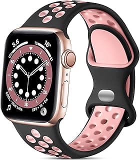 Lerobo Sport Band Compatible with Apple Watch Band 38mm 40mm 41mm 45mm 44mm 42mm 49mm for Women Men,Soft Silicone Breathable Wristband Replacement Strap for iWatch Ultra 2 SE Series 9 8 7 6 5 4 3 2 1