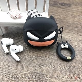 جراب AirPods Pro 2 من متجر Fekra سيليكون ناعم مضاد للصدمات لـ Apple Airpods Pro الجيل الثاني، جراب جديد بتصميم كرتوني ثلاثي الأبعاد مع ميدالية مفاتيح لـ Airpods Pro الجيل الثاني (باتمان)