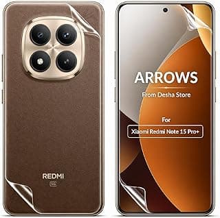 سكرين بروتكتور مرن أمامي وخلفي لشاومي Redmi Note 15 Pro Plus، تغطية كاملة، شفاف HD، مقاوم للخدش، بدون فقاعات، سهل التركيب، ليس زجاجاً