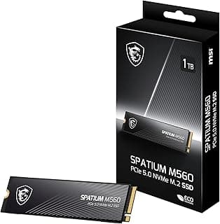 MSI منفذ الملحقات الإضافية السريع 5.0 بذاكرة مستديمة M.2 سعة 1 تيرابايت من سباتيوم M560