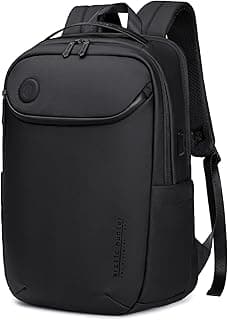ah arctic hunter Backpack for Men 25L Multi-compartment 15.6" Laptop Backpack Shockproof Water-resistant Polyester Stylish Backpack for Business Daily Use College and Short Trip,Black