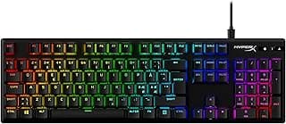 كيبورد جيمنج ميكانيكال HyperX Alloy Origins PBT، عربي/إنجليزي، RGB، هيكل ألومنيوم متين، قابل للتخصيص