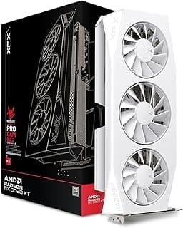 XFX ميركوري AMD راديون RX 9060XT OC اصدار العاب ابيض مع 16GB GDDR6 HDMI 2xDP، AMD RDNA 4 RX-96TMERCW9