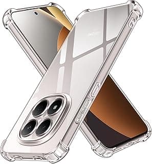 I فولر جراب شفاف HD لموبايل شاومي ريدمي نوت 15 برو 5G (ليس لموبايل ريدمي نوت 15 برو 4G)، حافظة واقية مضادة للصدمات ومضادة للخدش مع وسادة ممتصة للصدمات من السيليكون والبولي يوريثين الحراري الناعم